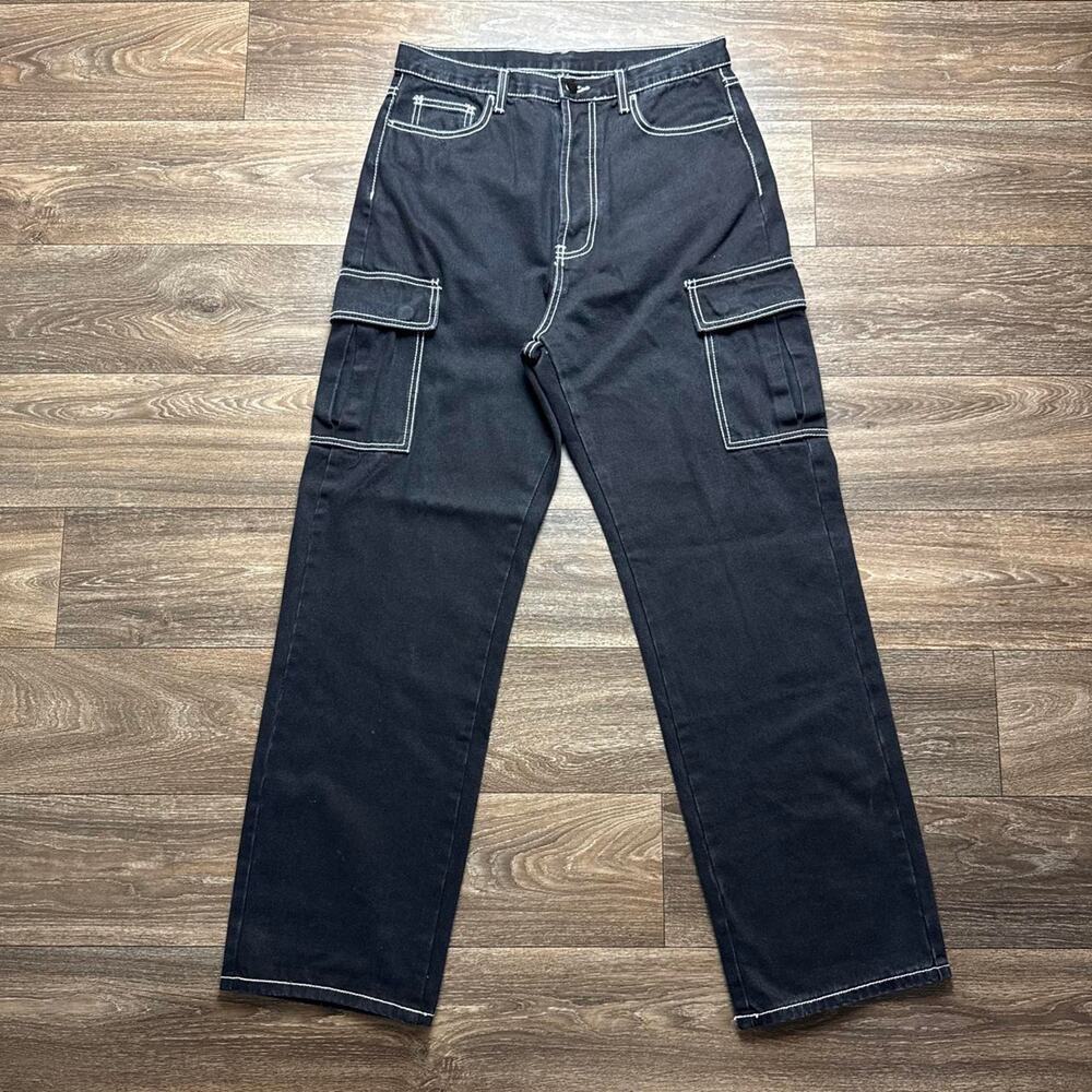 Black MNML Cargo Jeans